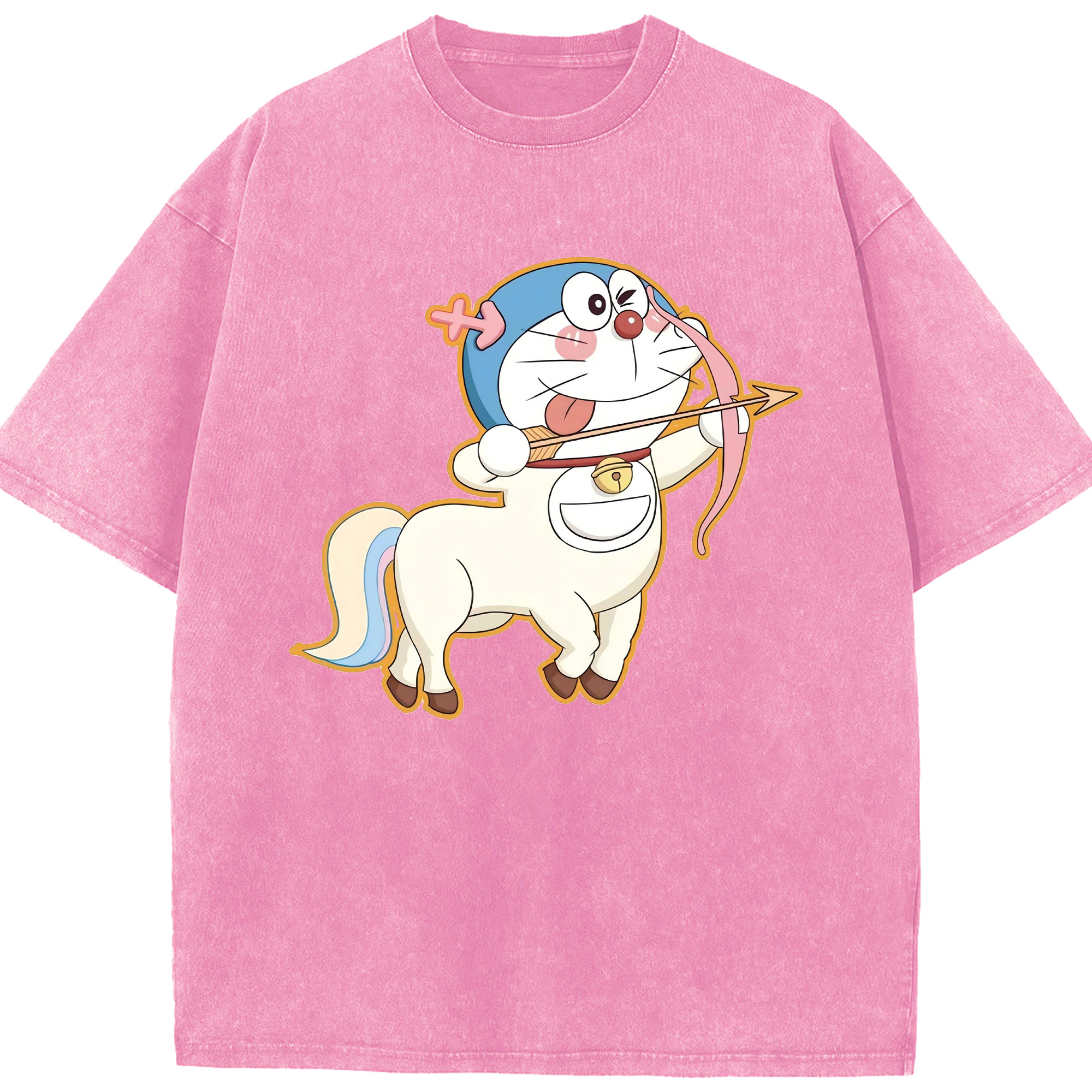 （画像用） ドラえもん Doraemon 綿100% ヴィンテージ風 半袖Tシャツ（フロントプリント）